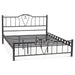 Orkide Metal Bedstead 160 x 200cm - Black-Bargainia.com