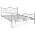 Truva Metal Double Bedstead 140 x 200cm Silver - Bargainia-Bargainia.com