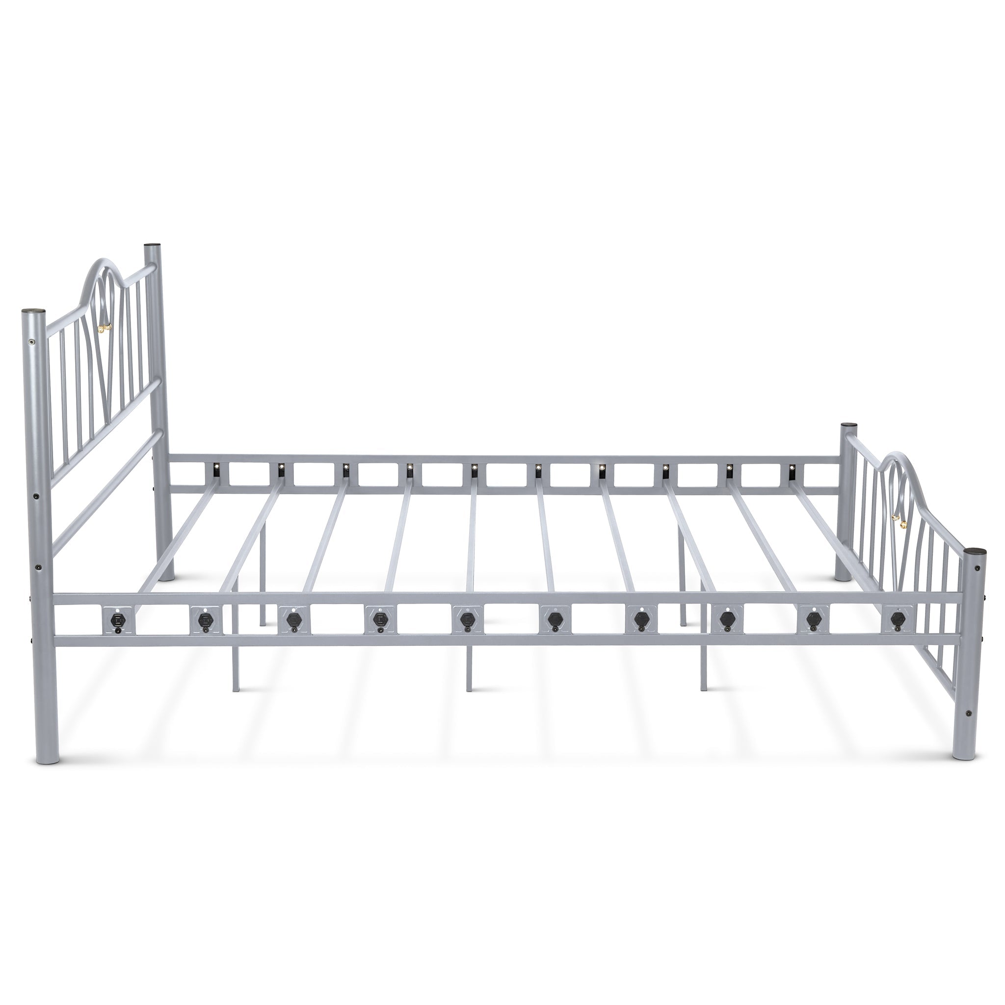 Orkide Metal 5FT King Size Bed Frame - Silver