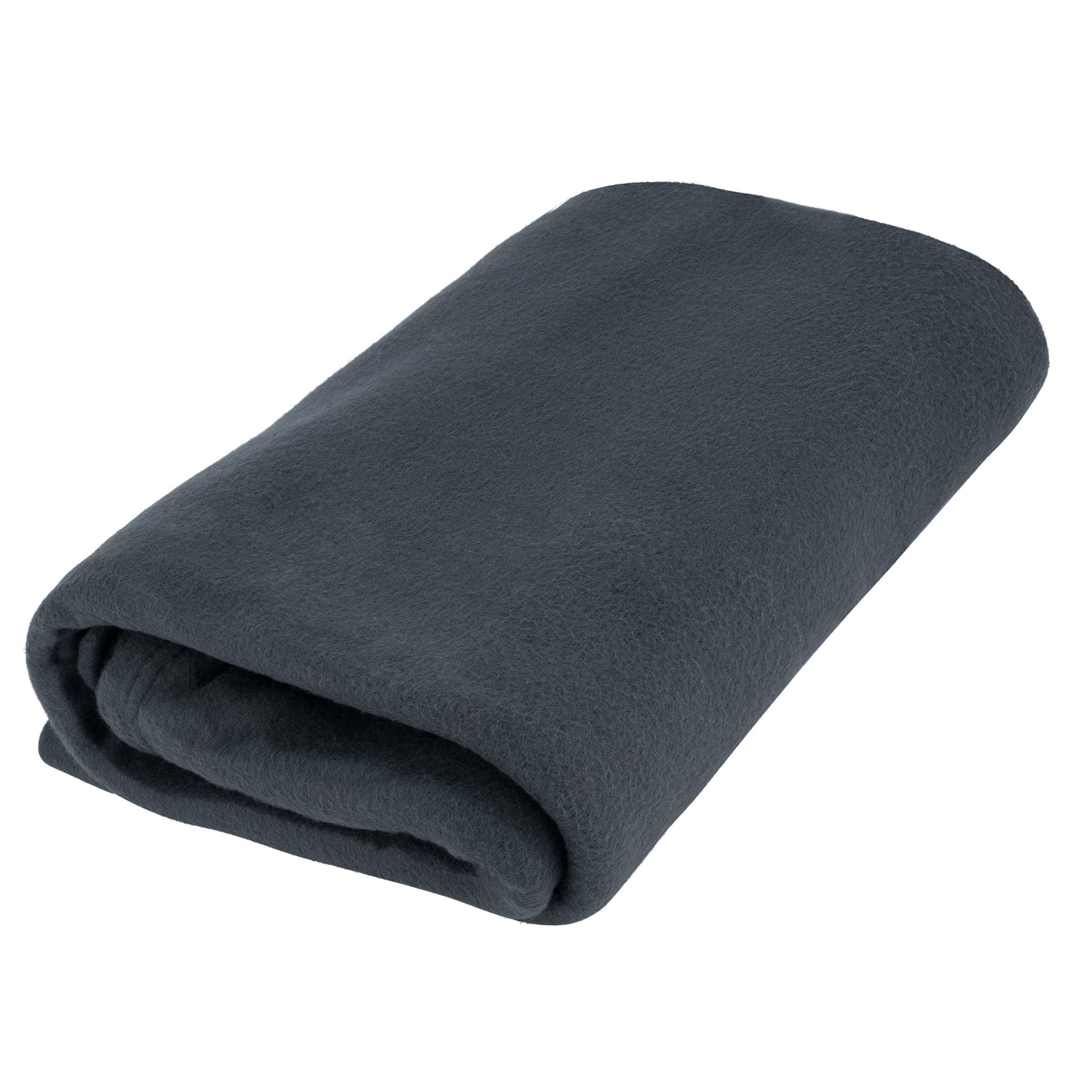 King Size Plain Fleece Blanket - 150 x 200cm - Dark Grey-5056536100870-Bargainia.com