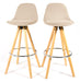 Barcelona Bar Stools - Set Of 2 - Beige-5056150252917-Bargainia.com