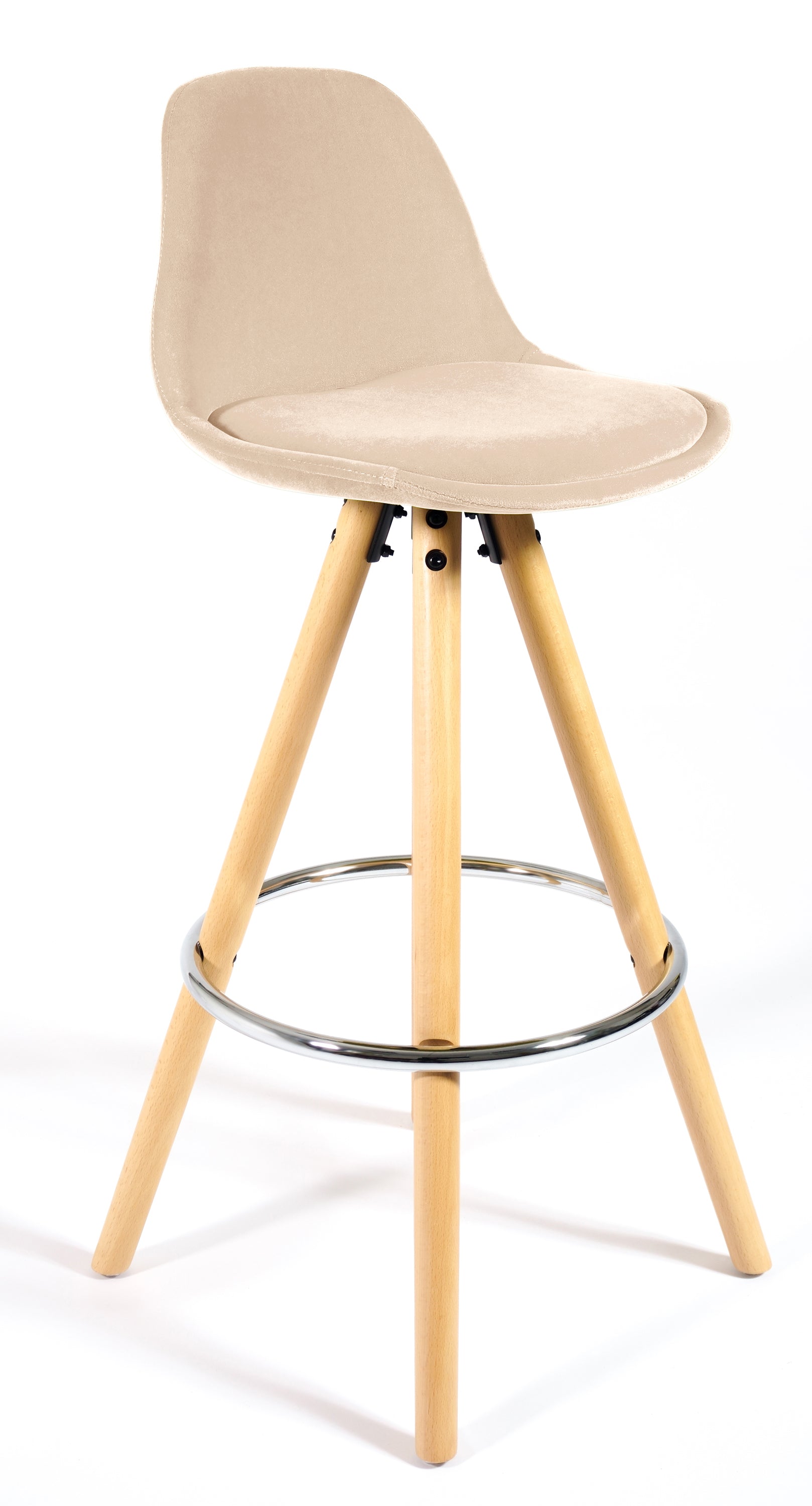 Barcelona Bar Stools - Set Of 2 - Beige-5056150252917-Bargainia.com