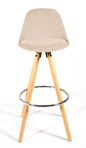 Barcelona Bar Stools - Set Of 2 - Beige-5056150252917-Bargainia.com