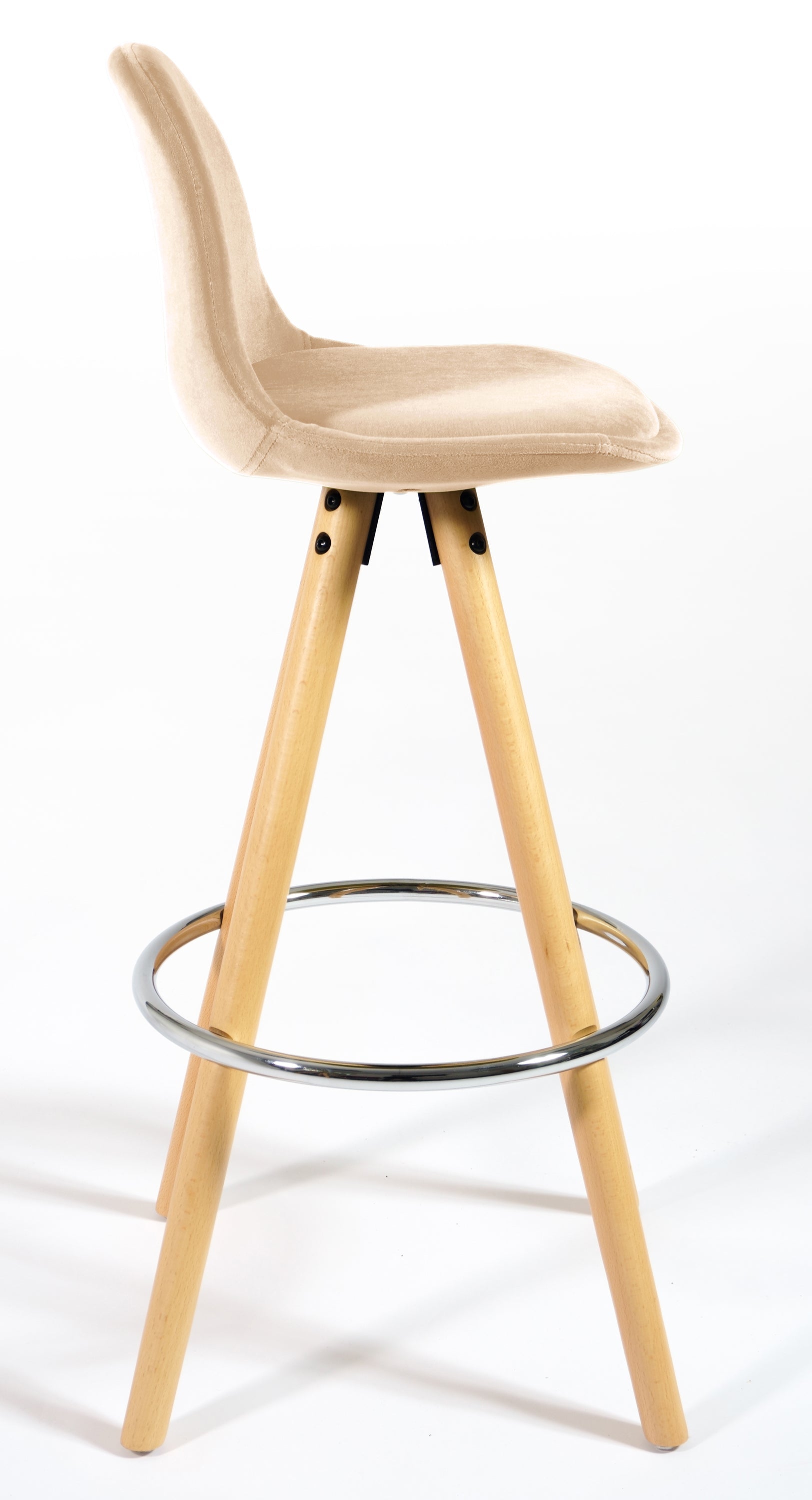 Barcelona Bar Stools - Set Of 2 - Beige-5056150252917-Bargainia.com