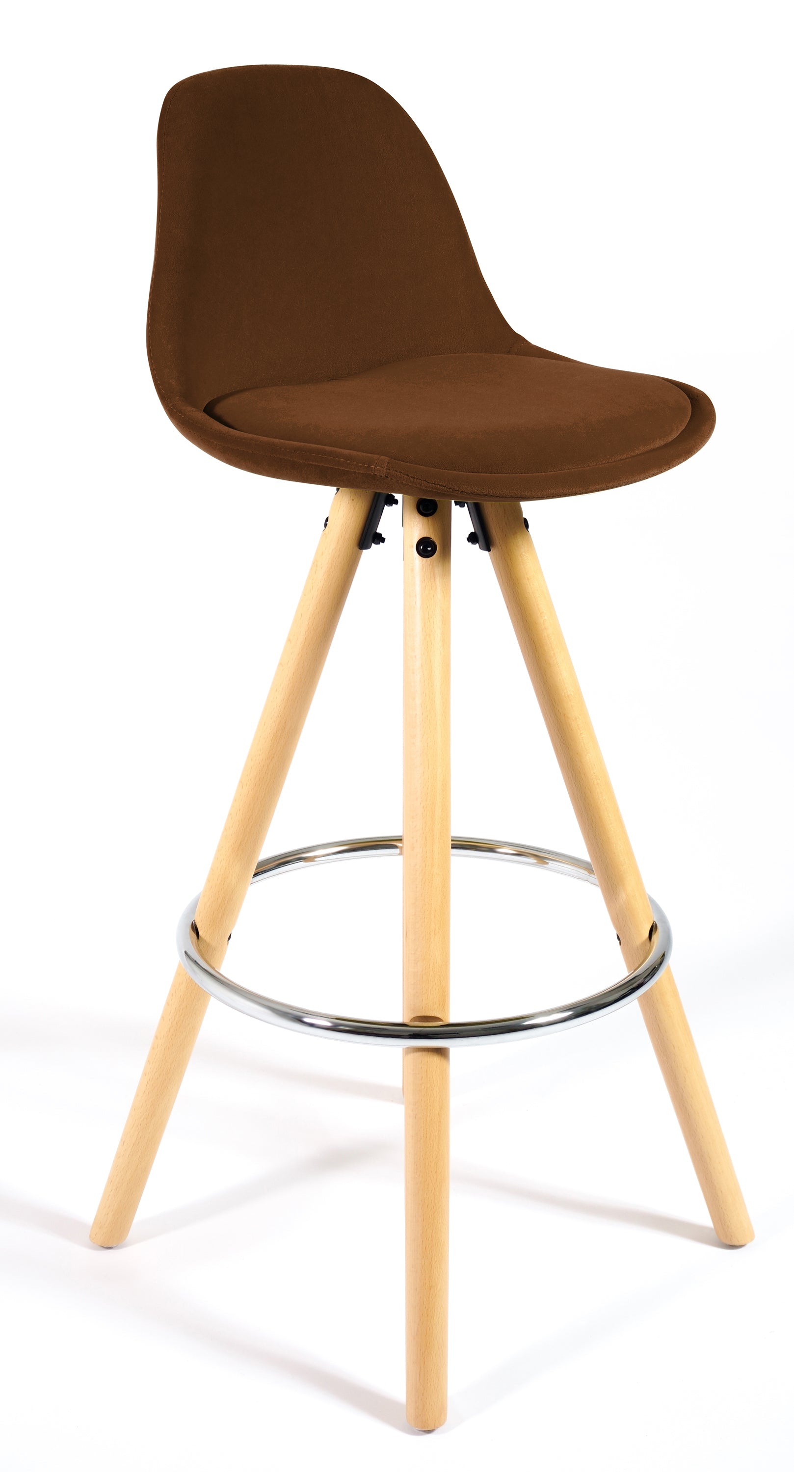 Barcelona Bar Stools - Set Of 2 - Brown-5056150252870-Bargainia.com