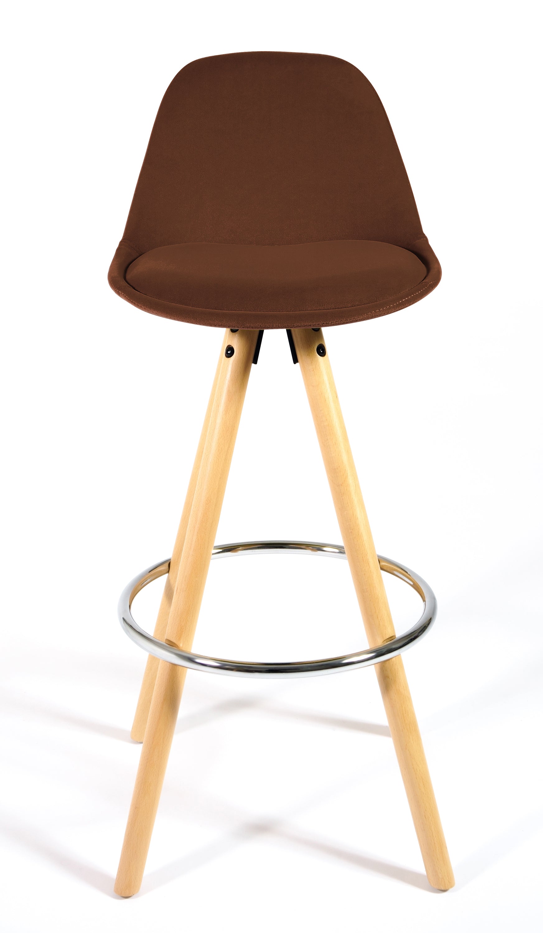 Barcelona Bar Stools - Set Of 2 - Brown-5056150252870-Bargainia.com