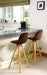 Scandi Style Barcelona Kitchen Bar Stools | Brown | Set Of 2-5056150252870-Bargainia.com