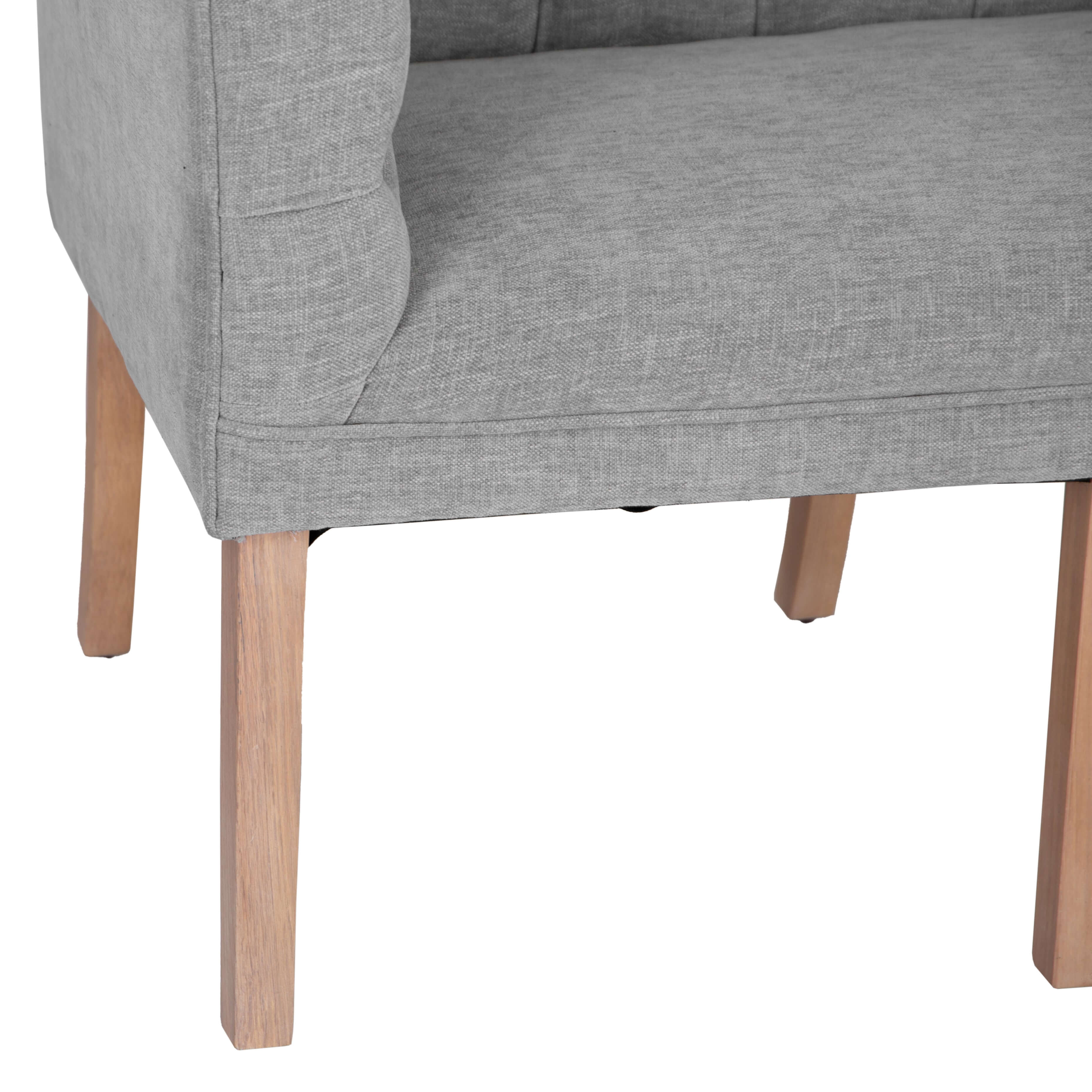 Button Back Corner Bench - Left Hand - Grey