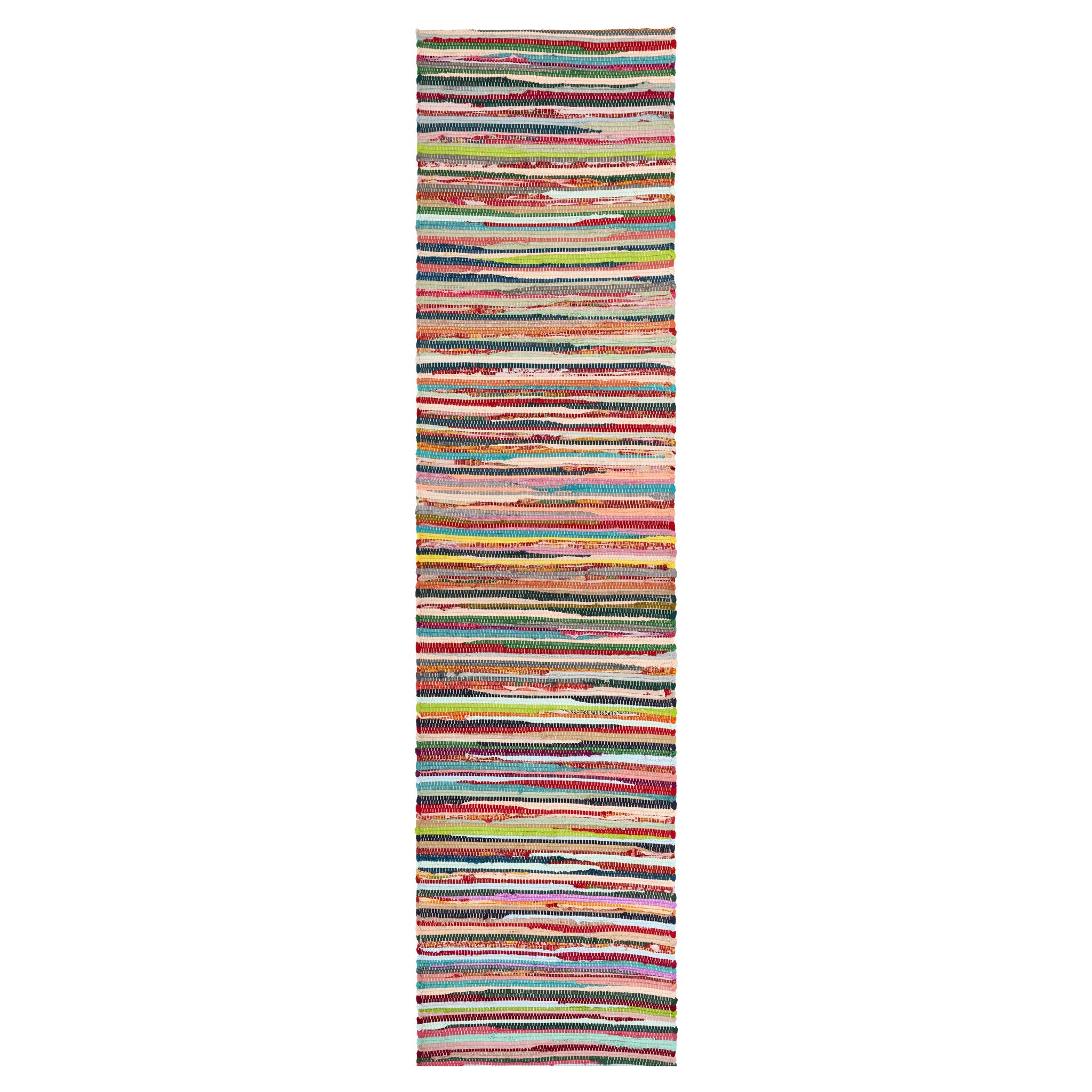 Chindi Handwoven Multi Coloured Recycled Rag Rug