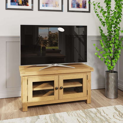 Nora Oak Standard TV Unit With Glass Doors