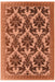 Terracotta Contemporary Damask Design Rug - Texas - Bargainia.com