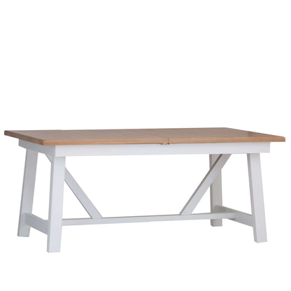 Elodie Snow White Oak Refectory Butterfly Extending Table 1.8m