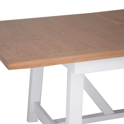 Elodie Snow White Oak Refectory Butterfly Extending Table 1.8m