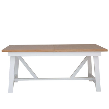 Elodie Snow White Oak Refectory Butterfly Extending Table 1.8m