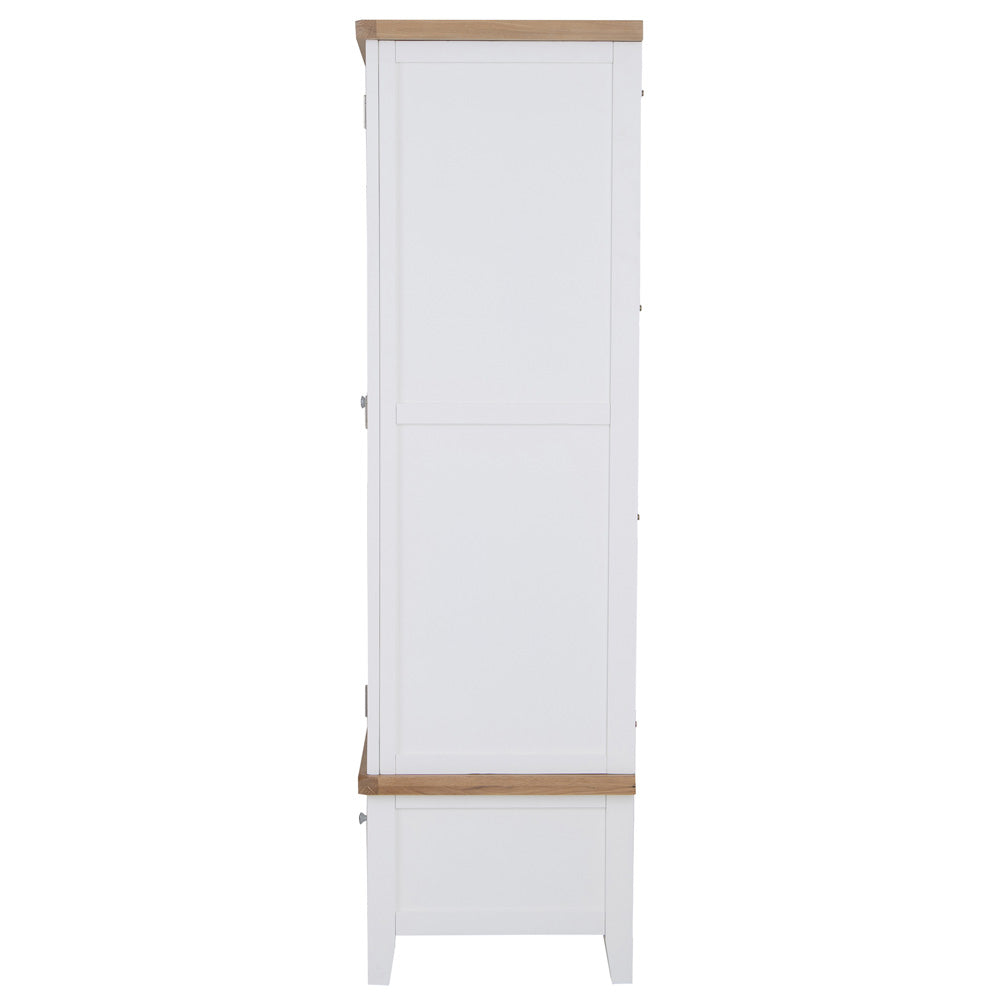 Elodie Snow White Oak Mirrored 3 Door Wardrobe