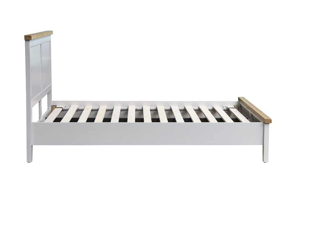 Elodie Dove Grey Oak 4'6 Double Bed Grey