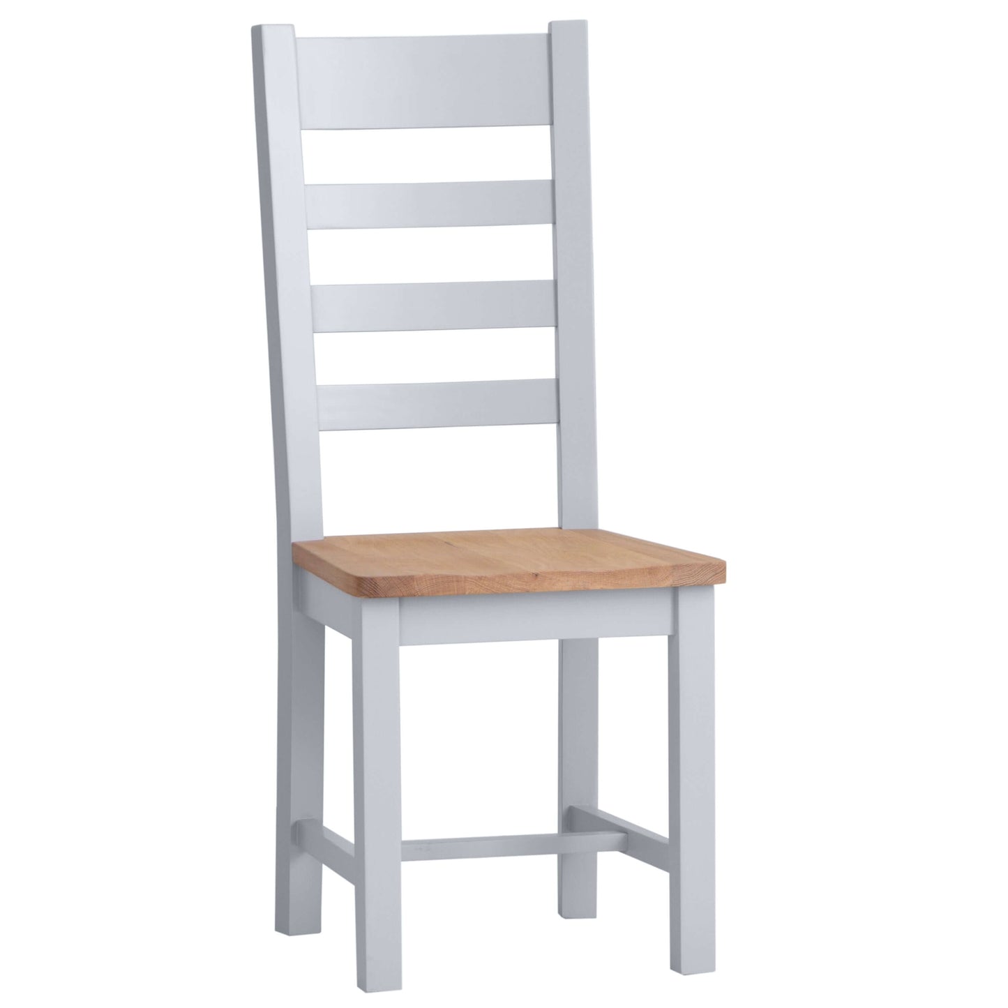 Elodie Dove Grey Oak Ladder Back Dining Chair Set of 2