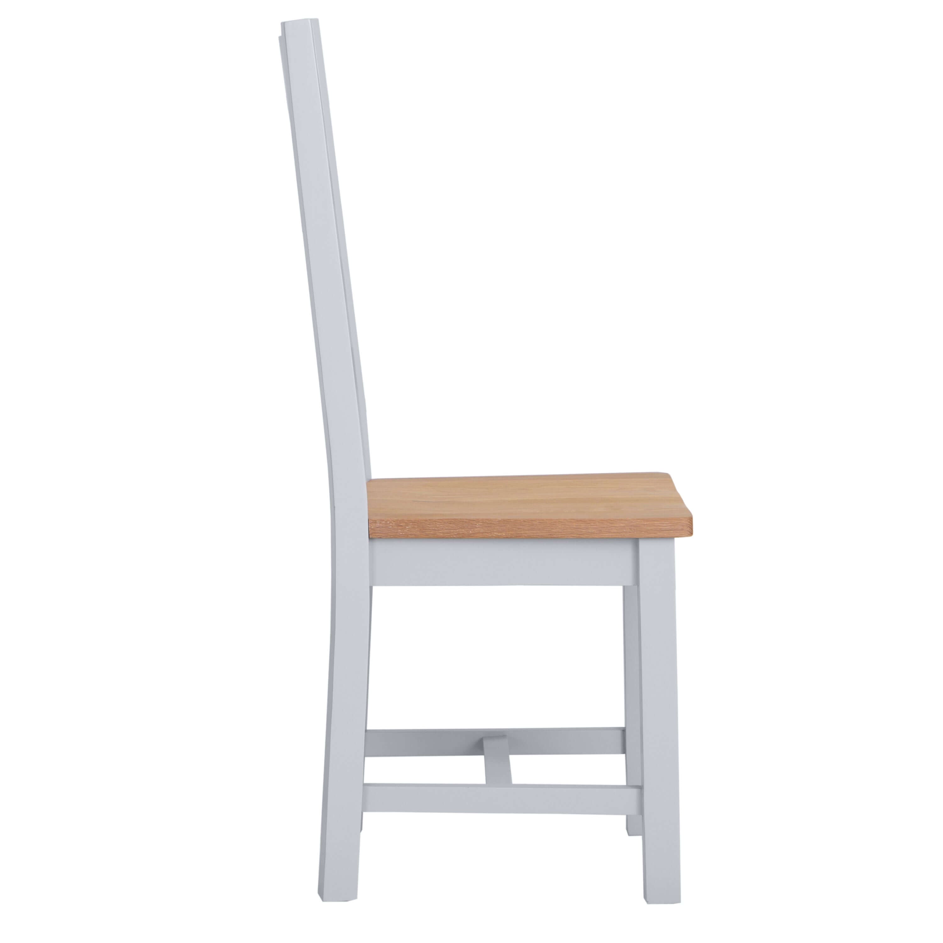 Elodie Dove Grey Oak Ladder Back Dining Chair Set of 2