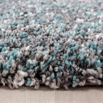 Grey/Blue Blend Shaggy Rug - Enjoy-Bargainia.com