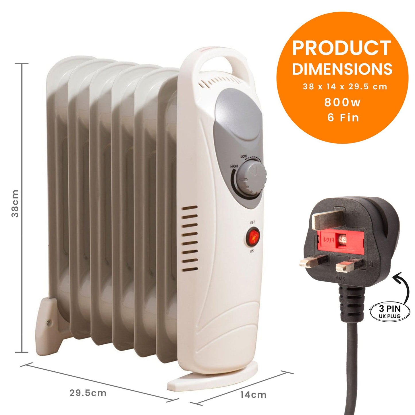 Fine Elements 800W Mini Oil-Filled Radiator-5024996705577-Bargainia.com