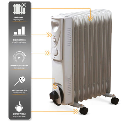 Fine Elements 2000W Oil Filled Electric Radiator-5024996705065-Bargainia.com