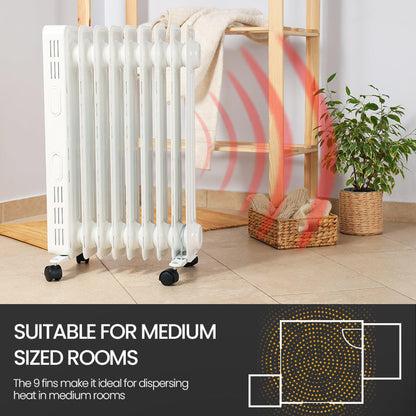 Fine Elements 2000W Oil Filled Electric Radiator-5024996705065-Bargainia.com