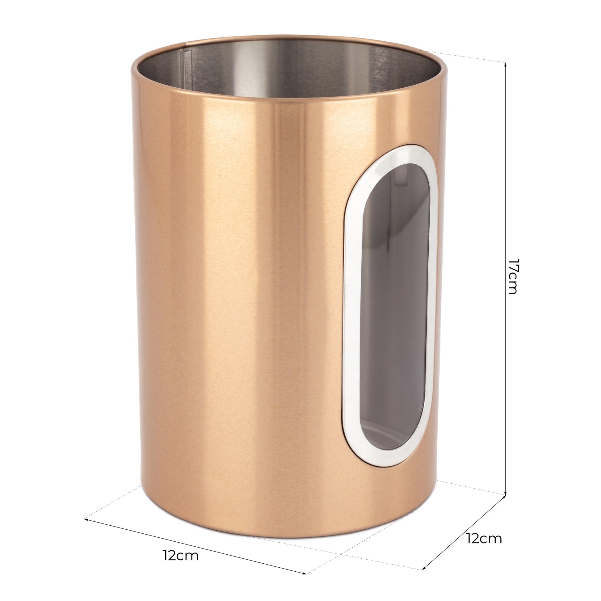 Copper Effect Utensils Pot - 12 x 17cm-4531388-Bargainia.com