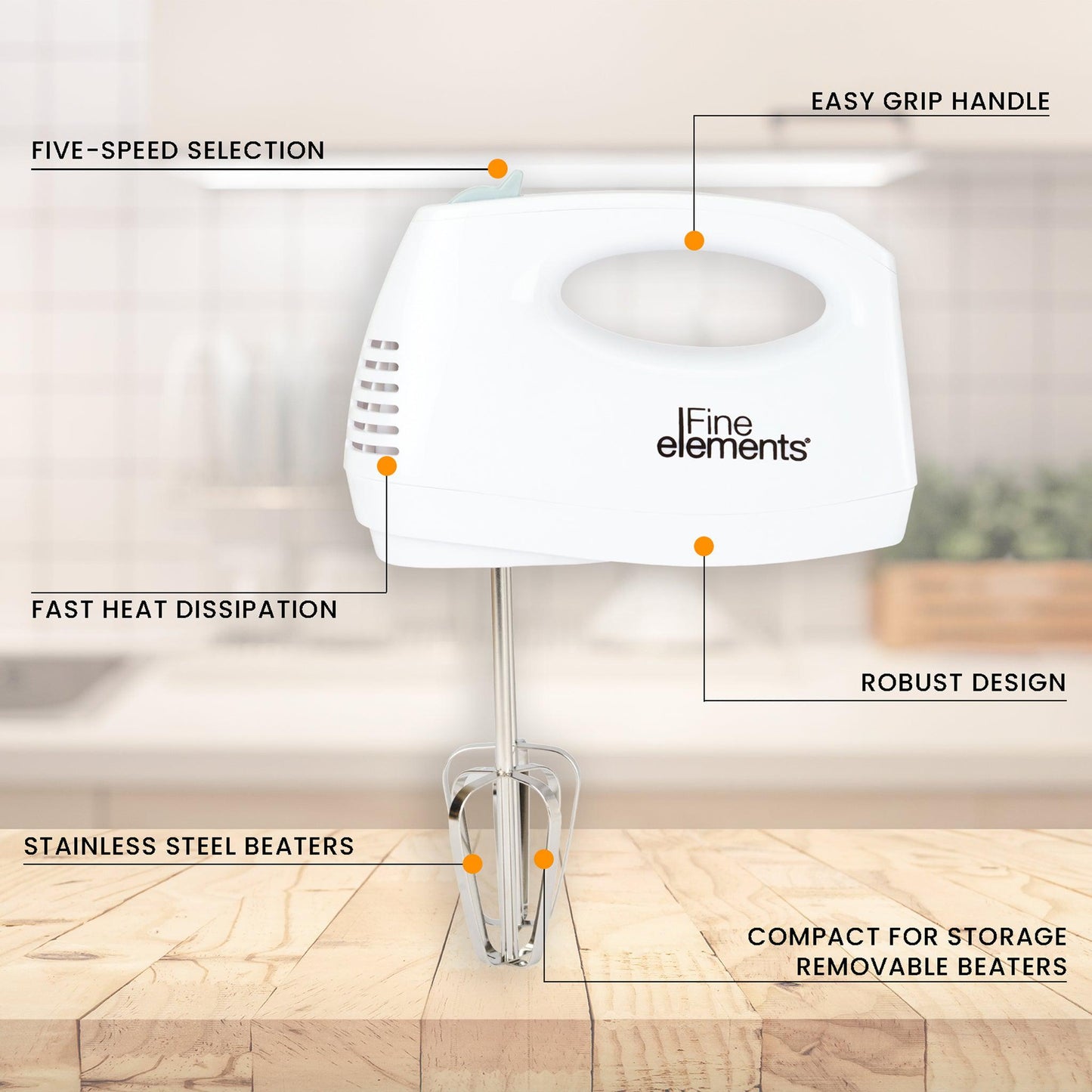 Fine Elements 150W Hand Mixer-5024996890433-Bargainia.com