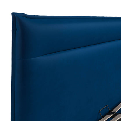 Velvet Ottoman 5FT King Size Bed - Royal Blue