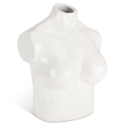 Female Silhouette Torso Vase - 20cm - Assorted Colours-Bargainia.com