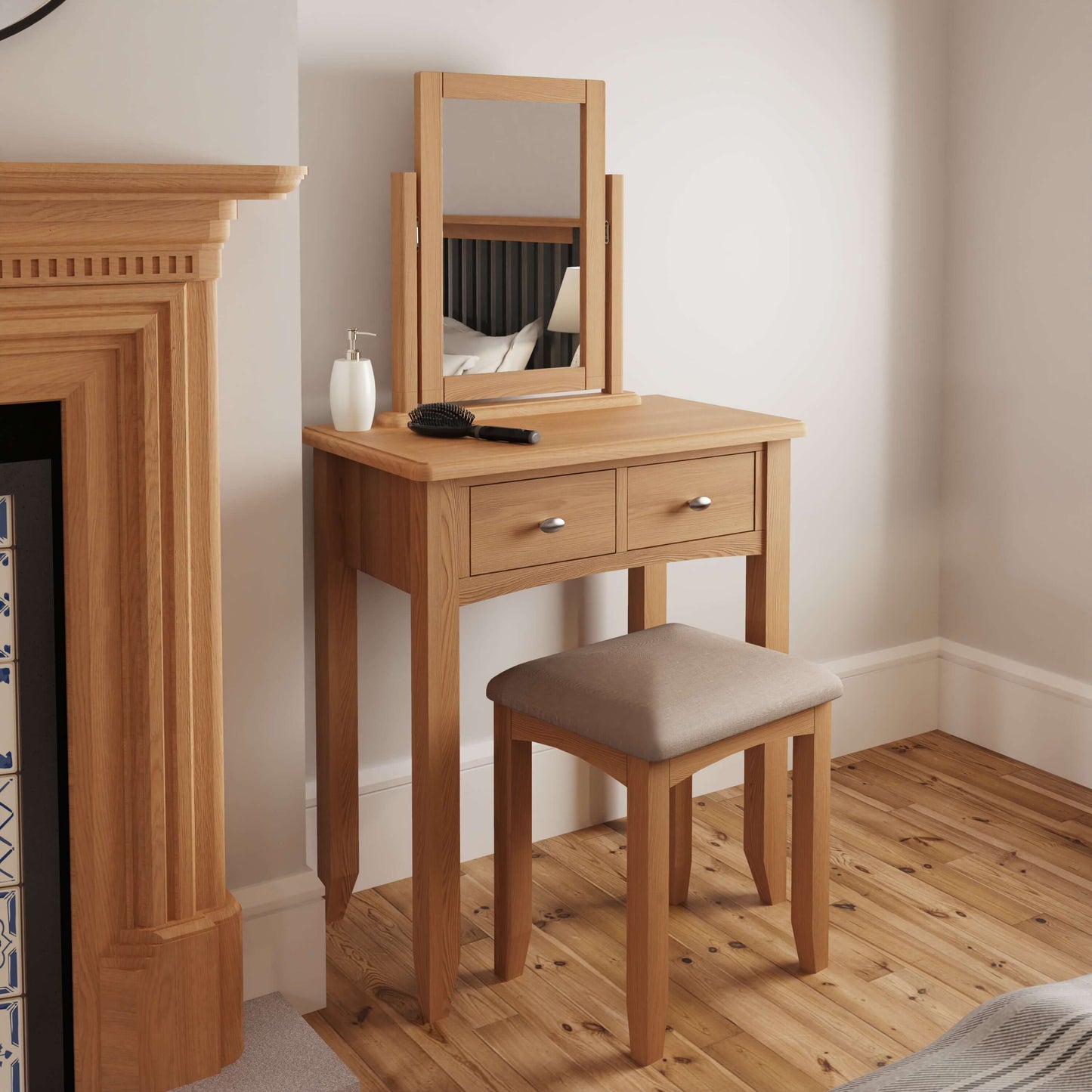 Rowan Oak Dressing Table Stool