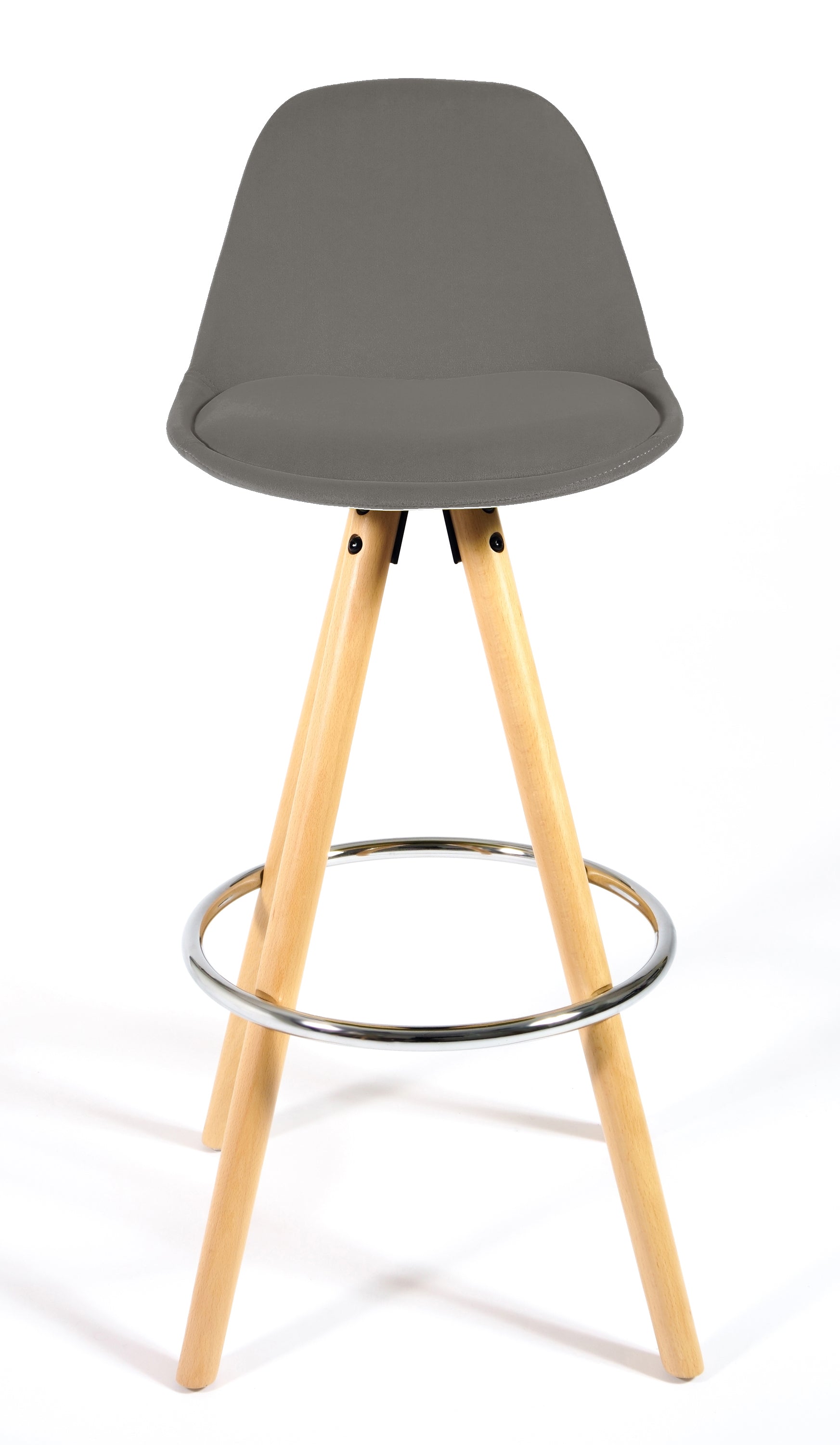 Barcelona Bar Stools - Set Of 2 - Grey-5056150252894-Bargainia.com