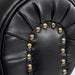 Faux Leather Chesterfield Sofa Suite - Black-Bargainia.com