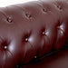 Faux Leather Chesterfield Sofa Suite - Brown-Bargainia.com