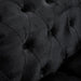 Velvet Chesterfield Sofa Suite - Black-Bargainia.com