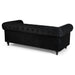 Velvet Chesterfield Sofa Suite - Black-Bargainia.com