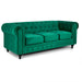 Velvet Chesterfield Sofa Suite - Green-Bargainia.com