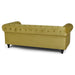 Velvet Chesterfield Sofa Suite - Gold-Bargainia.com