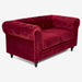 Velvet Chesterfield Sofa Suite - Wine Red-Bargainia.com