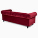 Velvet Chesterfield Sofa Suite - Wine Red-Bargainia.com