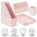 Desk Organiser Set - Pink - 4 Pcs-8718964077458-Bargainia.com