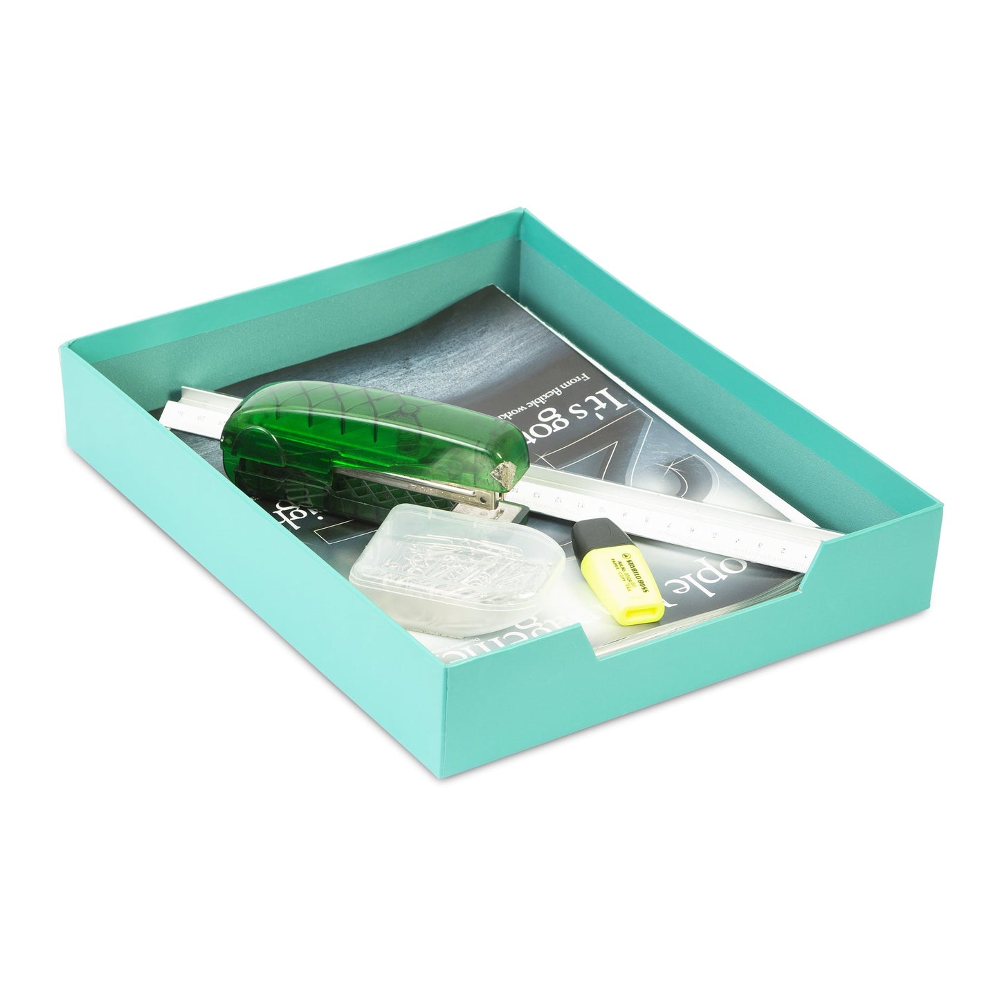 Desk Organiser Set - Teal - 4 Pcs-8718964077434-Bargainia.com