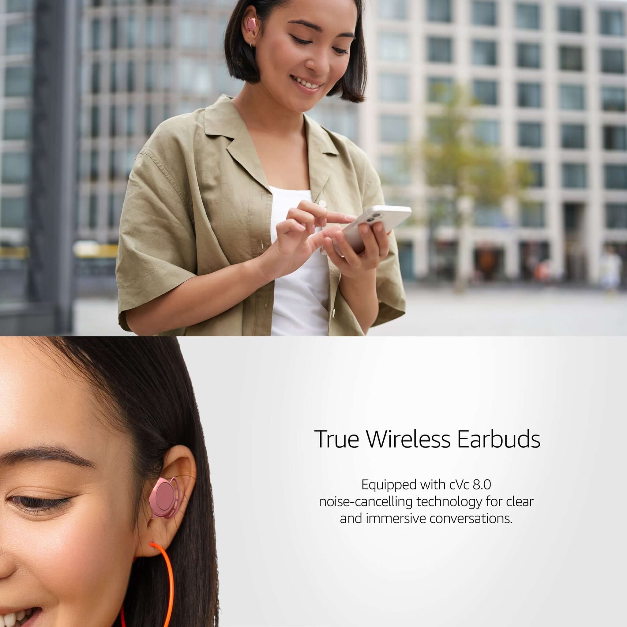 Shedirmuc Wireless Waterproof Bluetooth Earbuds Headphones Pink-Bargainia.com