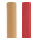 Red & Natural Ribbed Kraft Wrapping Paper - Assorted Designs - 3m Roll-5012213535618-Bargainia.com