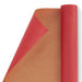 Red & Natural Ribbed Kraft Wrapping Paper - Assorted Designs - 3m Roll-5012213535618-Bargainia.com