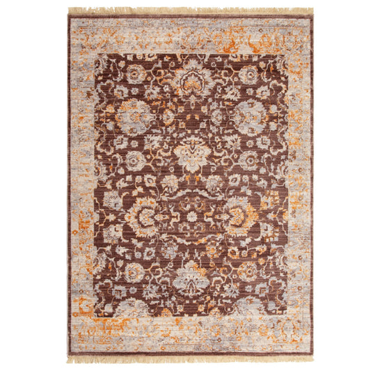 Brown Boho Flower Rug - Kansas