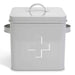 Retro First Aid Box Storage Container Enamelled Tin Grey or Cream-Bargainia.com