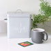 Retro First Aid Box Storage Container Enamelled Tin Grey or Cream-Bargainia.com