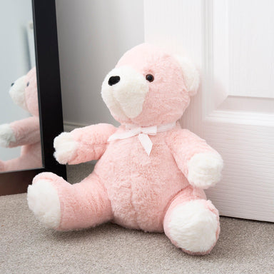 Large Pink "Beatrix" Teddy Bear Door Stop - 29cm-5010792441054-Bargainia.com