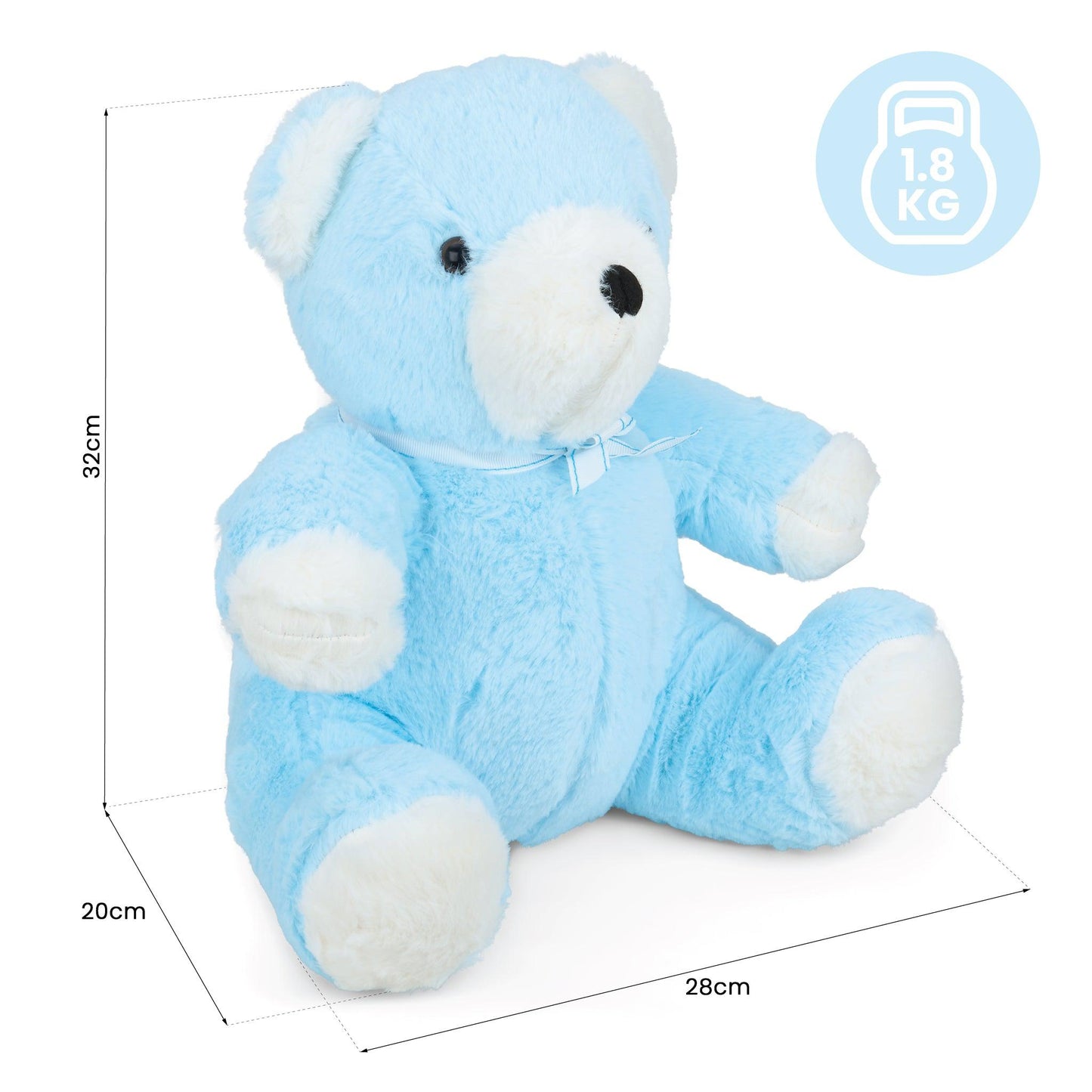 Large Blue "Ben" Teddy Bear Door Stop - 29cm-5010792441061-Bargainia.com